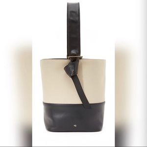 vasic anthropologie canvas Boulder bag beige black